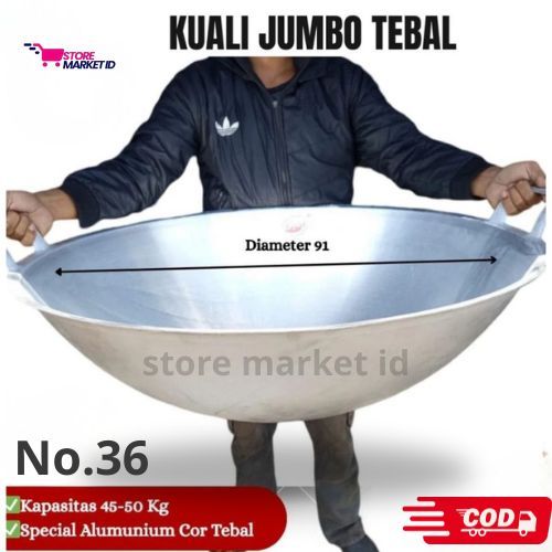 Wajan Kuali Jumbo No 36 Alumunium Tebal Awet Dan Tahan Lama Cocok Buat Masak Besar Besaran