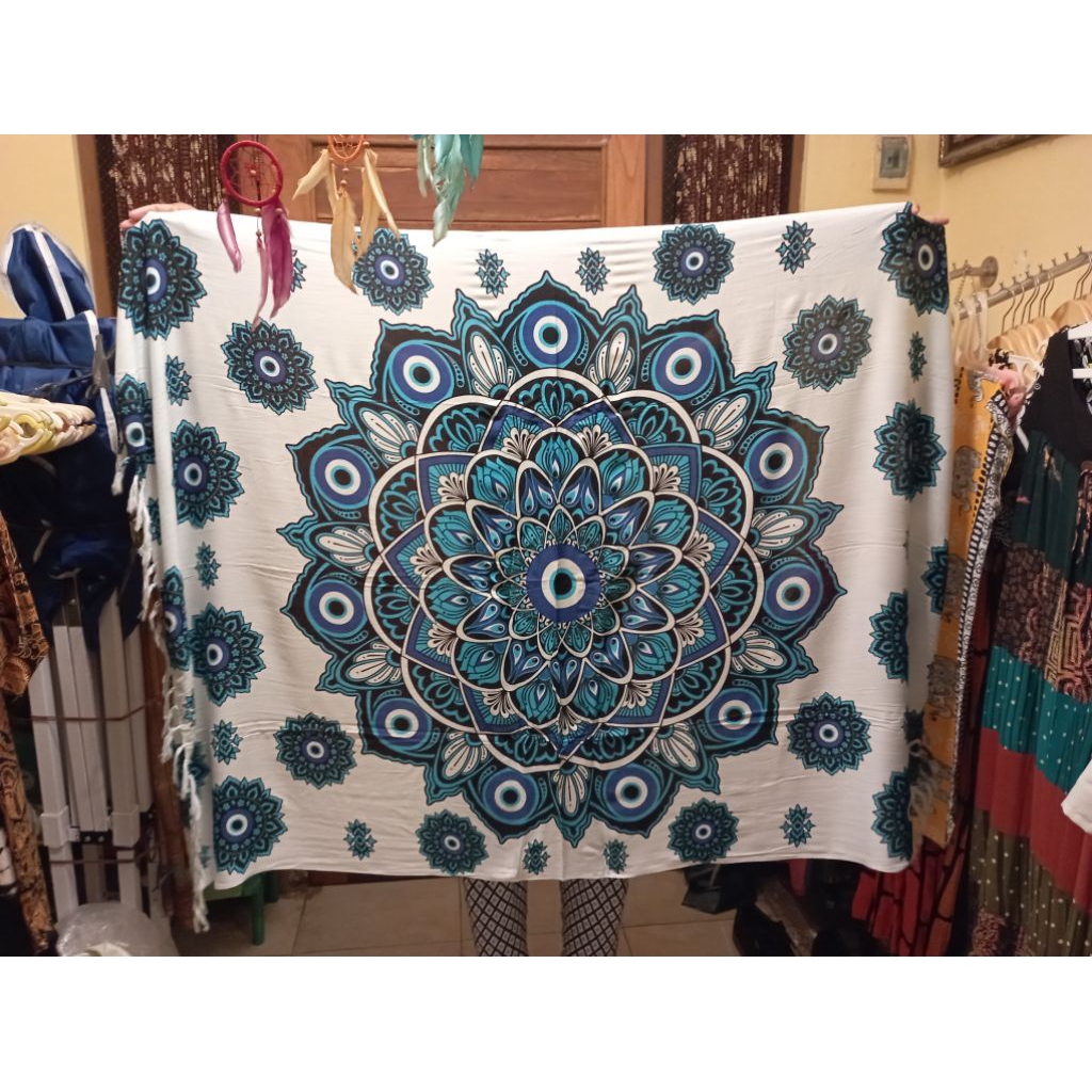 KAIN PANTAI MANDALA TAPESTRY KAIN BUNGA KAIN BALI
