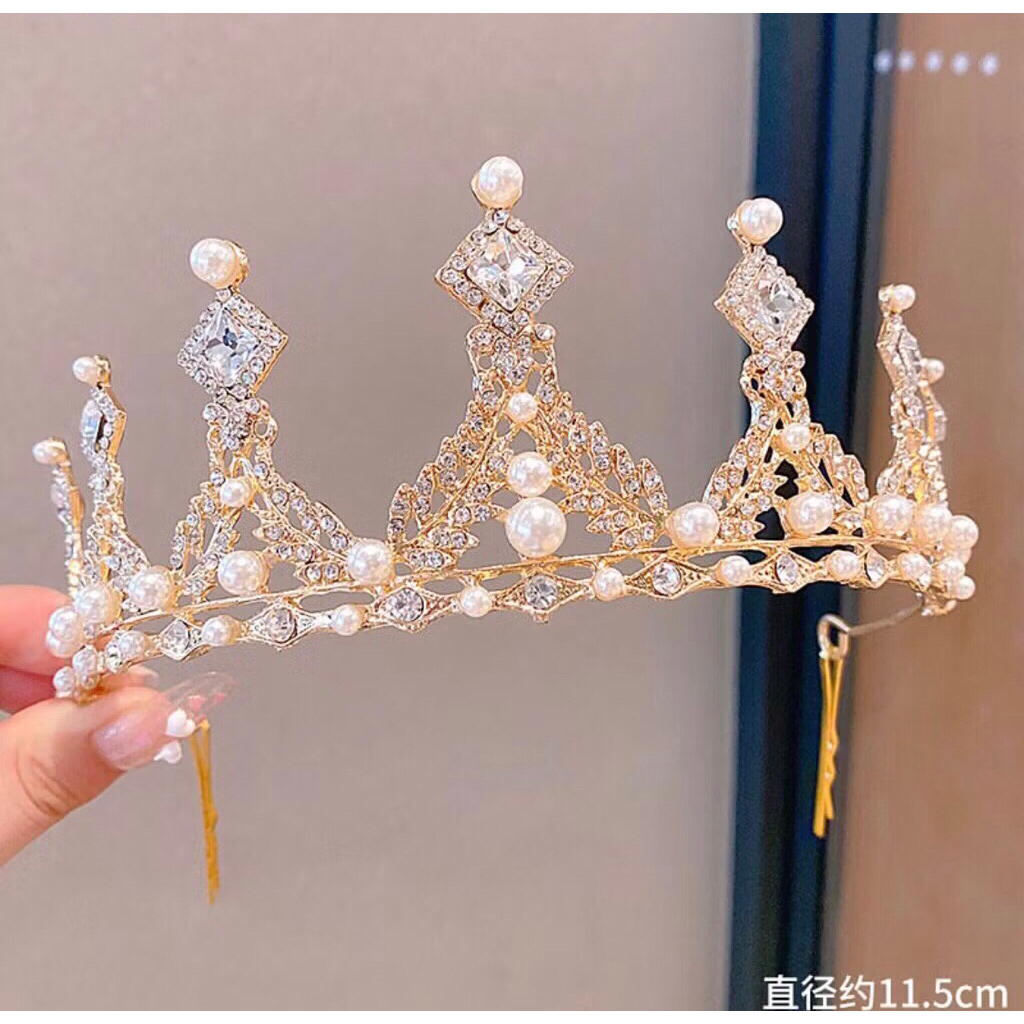 Mahkota anak mewah - Mahkota gold silver anak - Mahkota princess - Mahkota anak premium