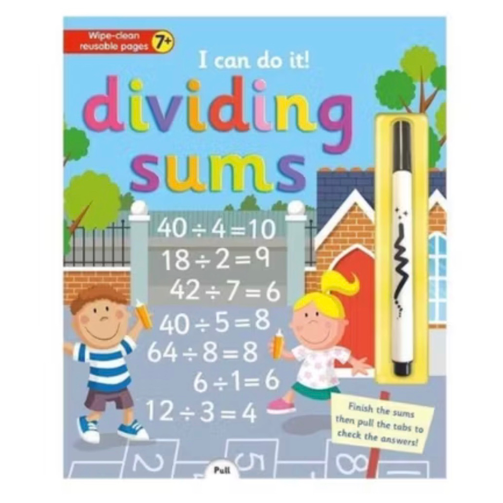 Let's Learn Times Tables Pull The Tab and Telling The Time Pull The Tab diving sums