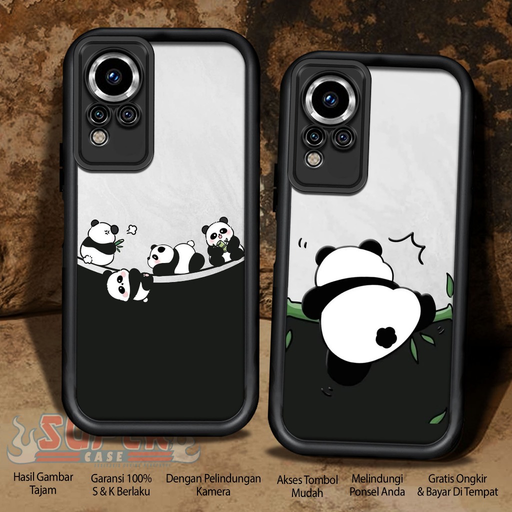 Case Hp For INFINIX NOTE 11 NOTE 11 NFC NOTE 12 PANDA SoftCase Glossy casing Handphone Silikon Glass