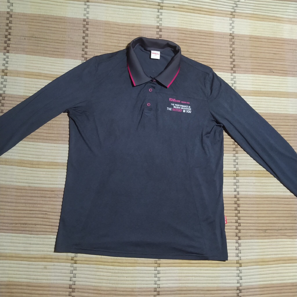 Kaos Polo Dry Pria WILSON GOLF Grey  Branded Second Preloved
