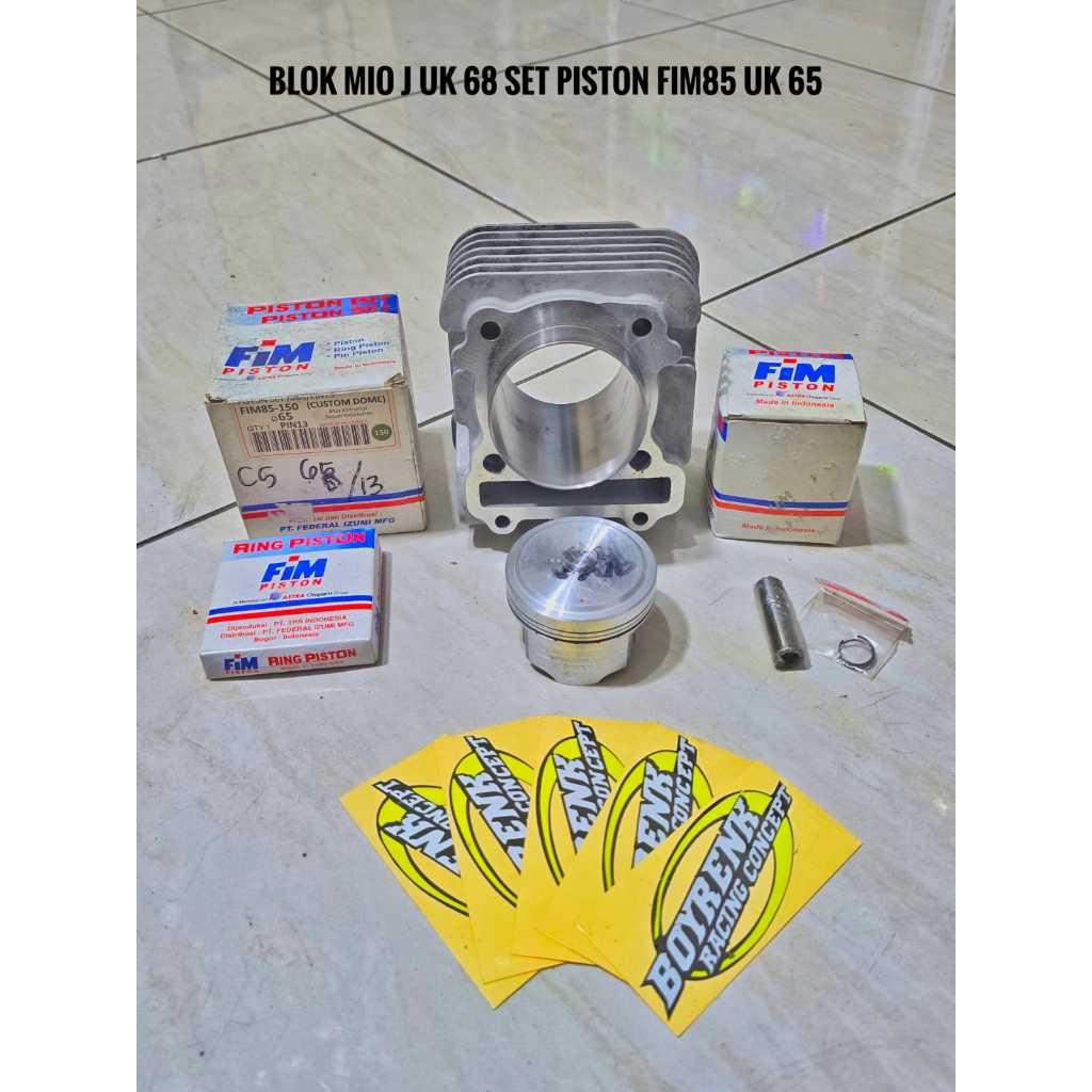 CYLINDER BLOK MIO J SOUL GT 54P BORE UP SET PISTON KIT FIM CUSTOME DOME - BOYRENK RACING CONCEPT