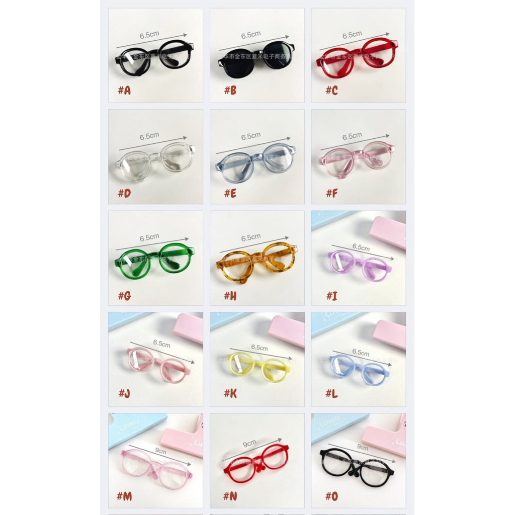 Kacamata boneka 10cm 15cm doll glasses