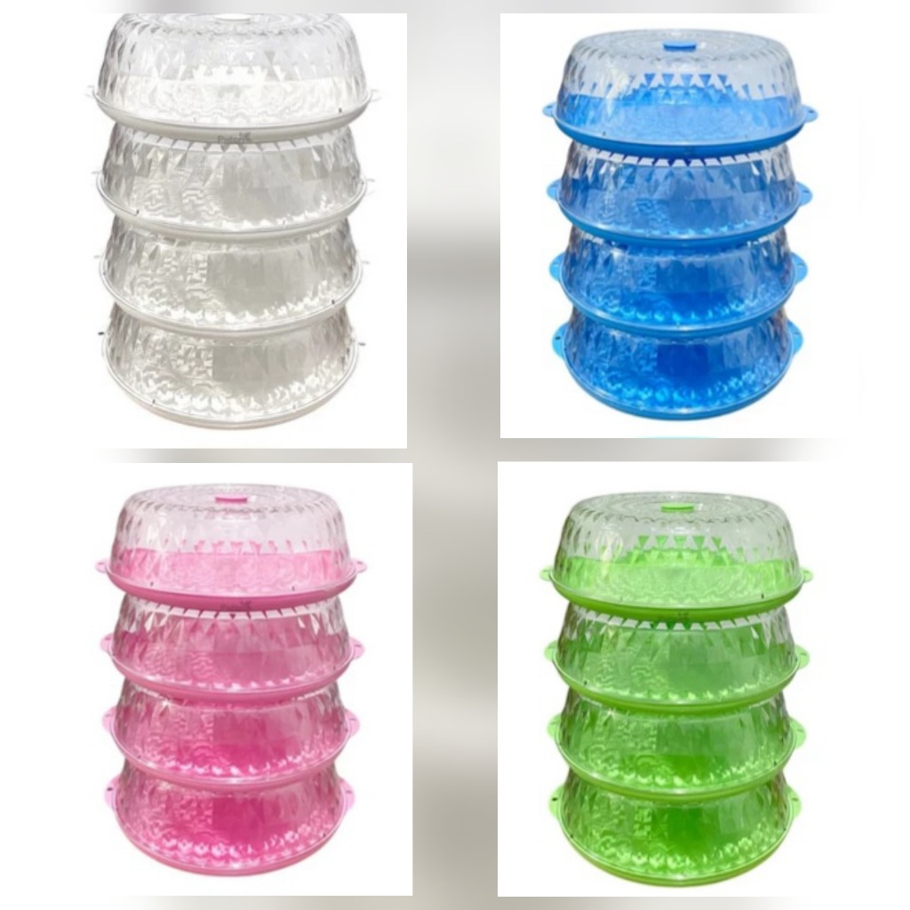 Tudung Saji Kristal Tudung Crystal tempat kue dengan tutup tempat makanan serbaguna penutup makanan