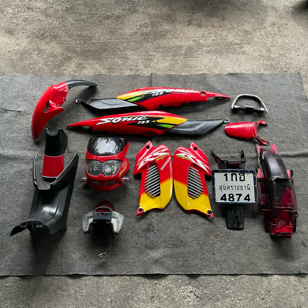 Cover body set lampu depan belakang honda Sonic 125 RS Old thailand CBU original second