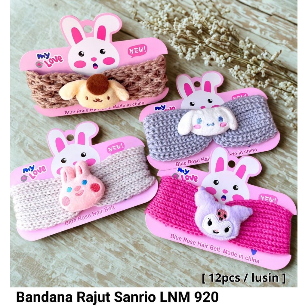 Bandana Rajut Sanrio aksesoris anak perempuan
