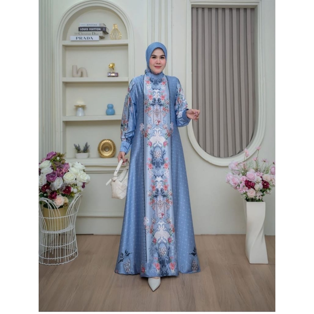 KHALISA set hijab by Raina fashion / GAMIS SET HIJAB SEGI EMPAT