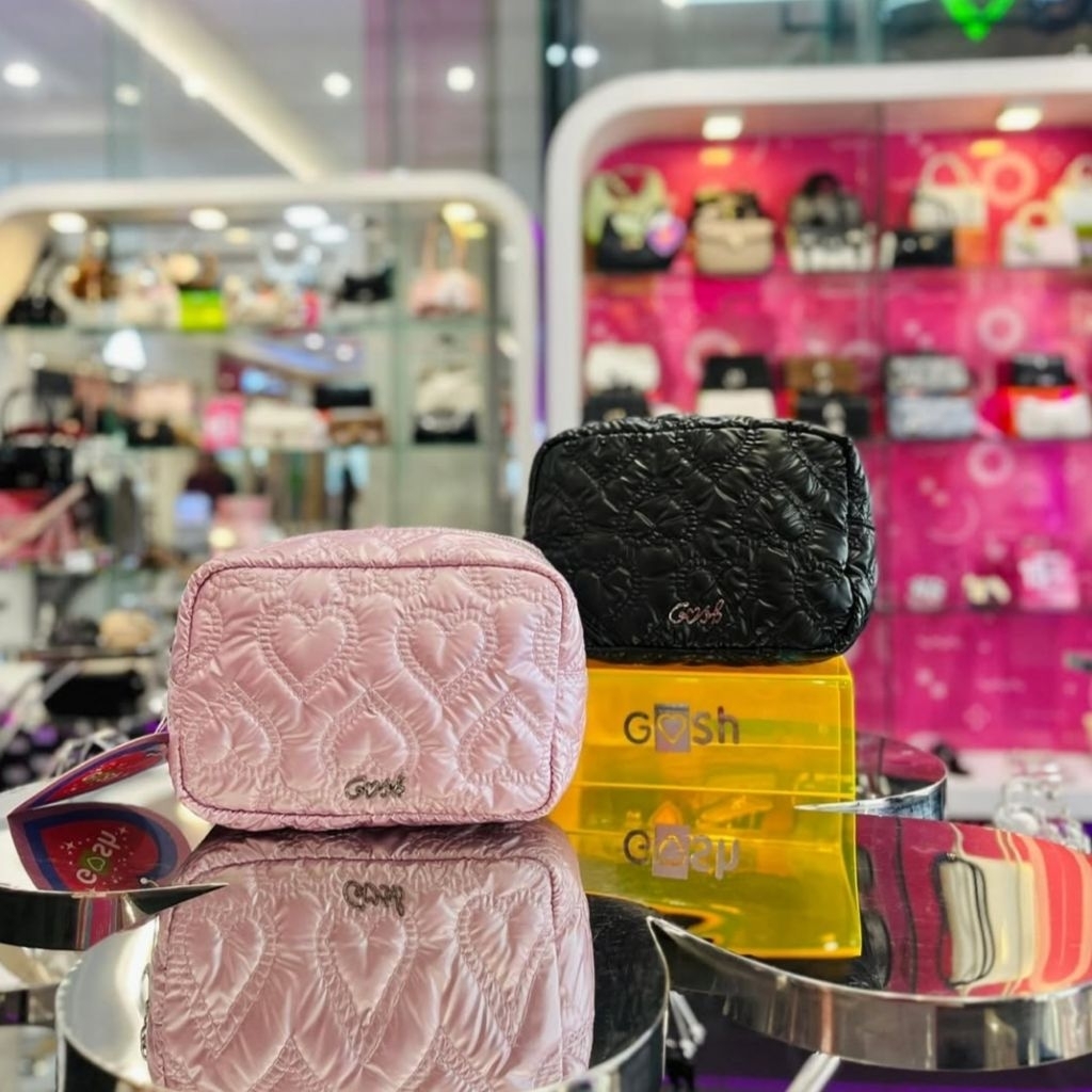 [Bisa COD] Ready Tas Clutch Pouch Gosh Original New art 476 Black Pink