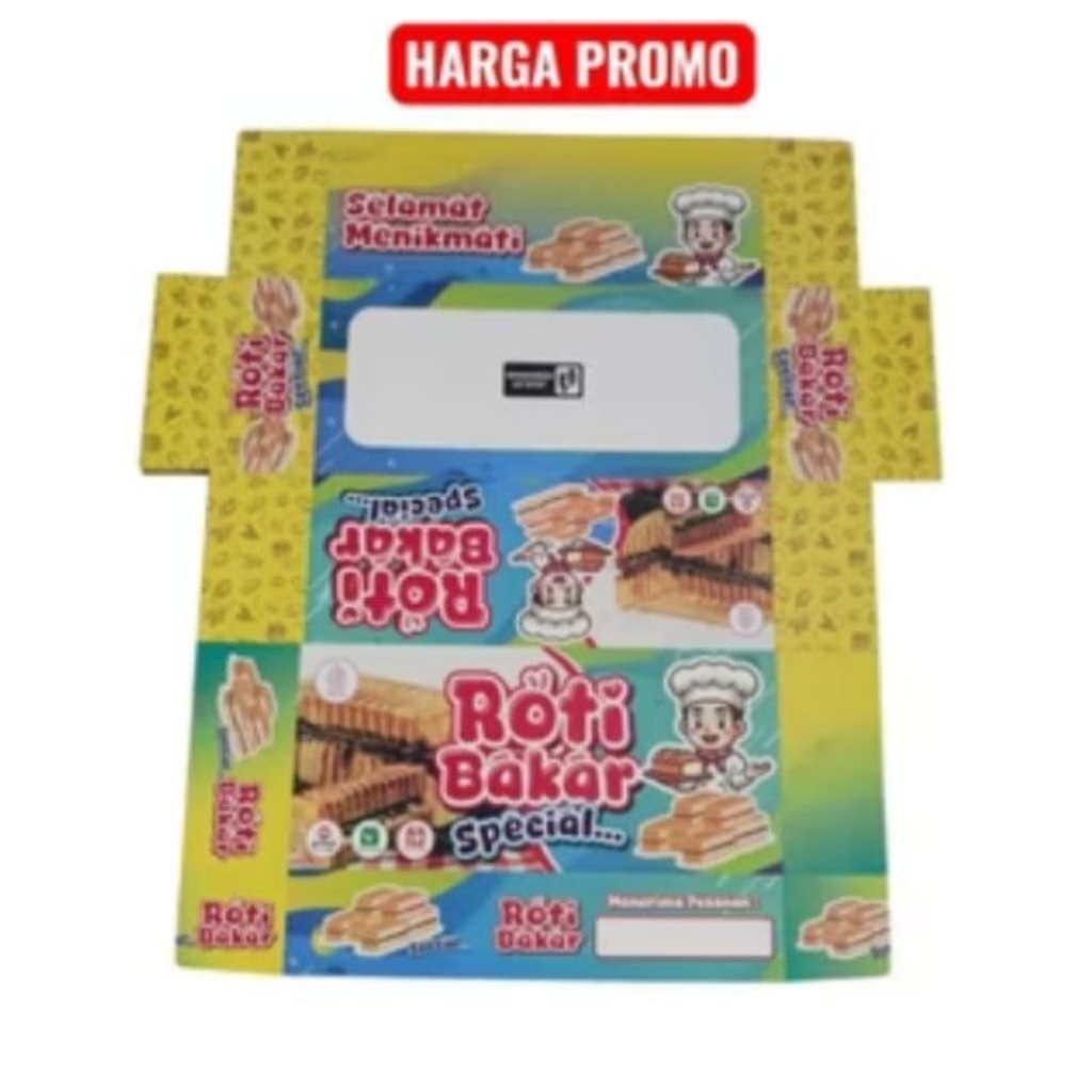 50 Pcs Dus Roti Bakar // Kemasan Roti Bakar // Wadah Roti bakar