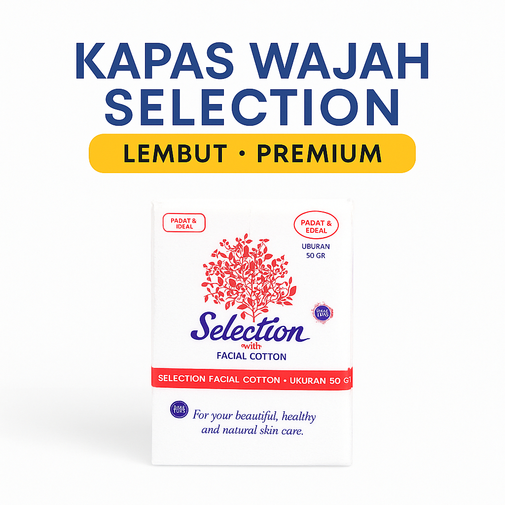 Grosir Kapas Wajah Selection 35gr 50gr 75gr - Lusinan Kapas Muka Facial Selection Murah