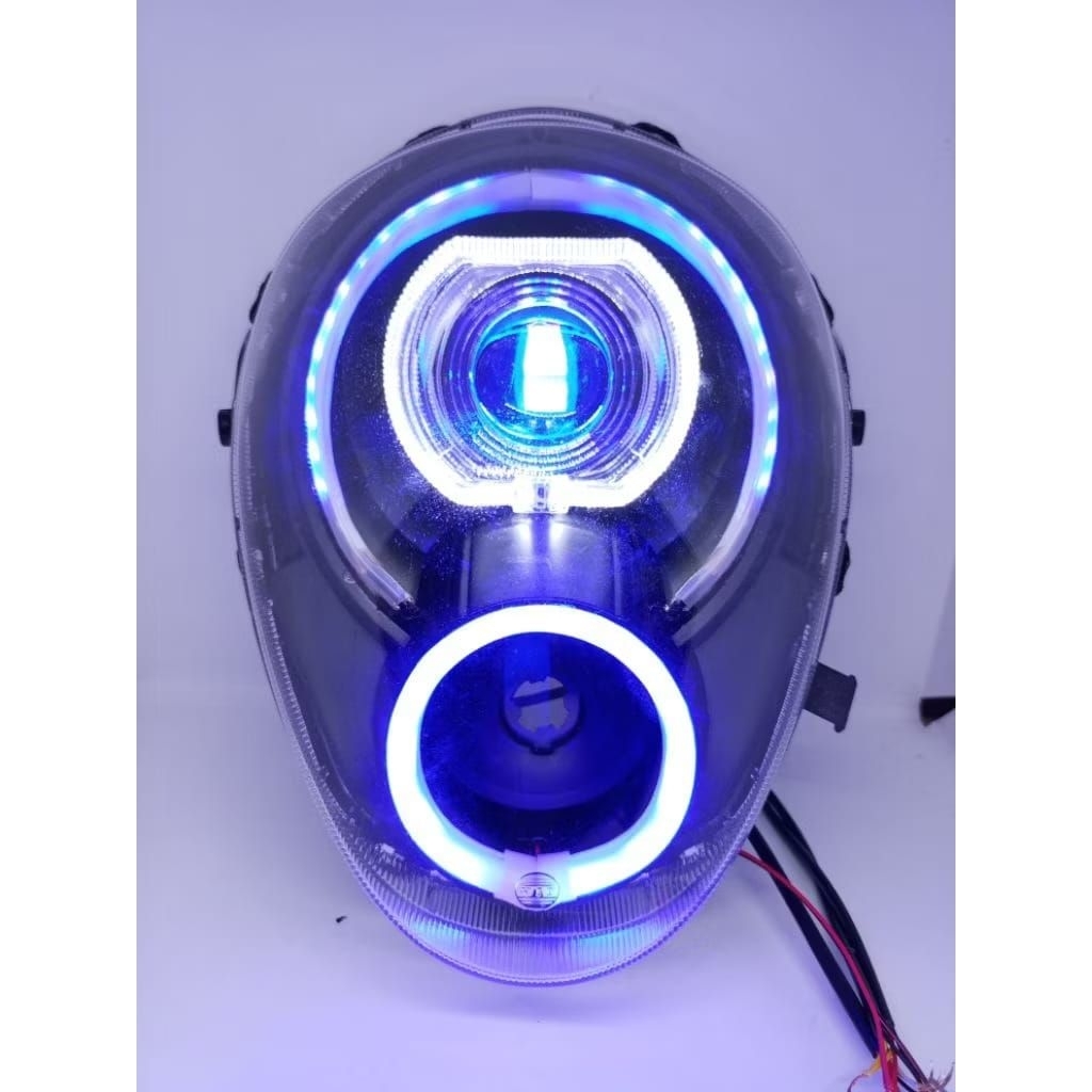 Lampu depan Scoopy karbu ala biled 4.5 custom alis