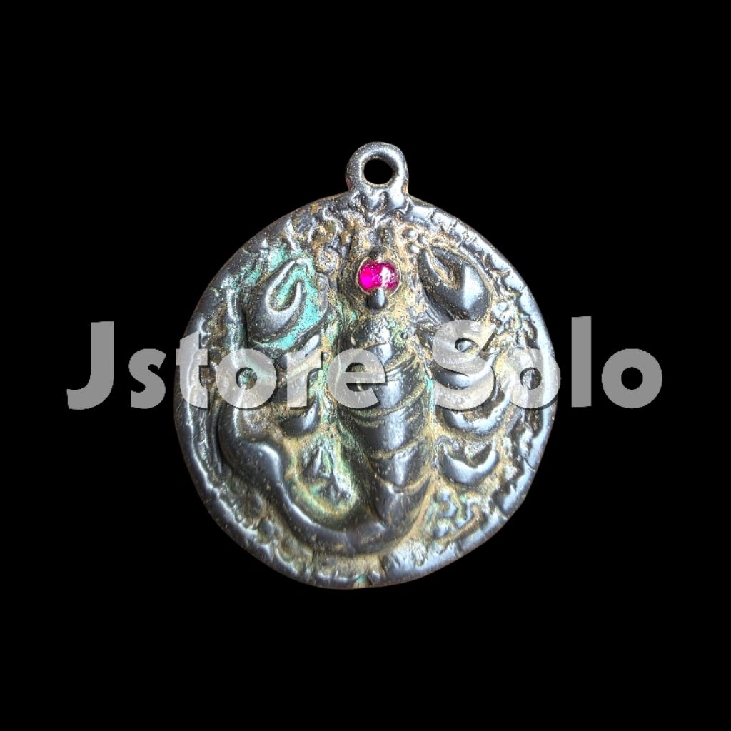 Liontin Kalung Perungu Motif Scorpio Batu merah siem Kode Js105