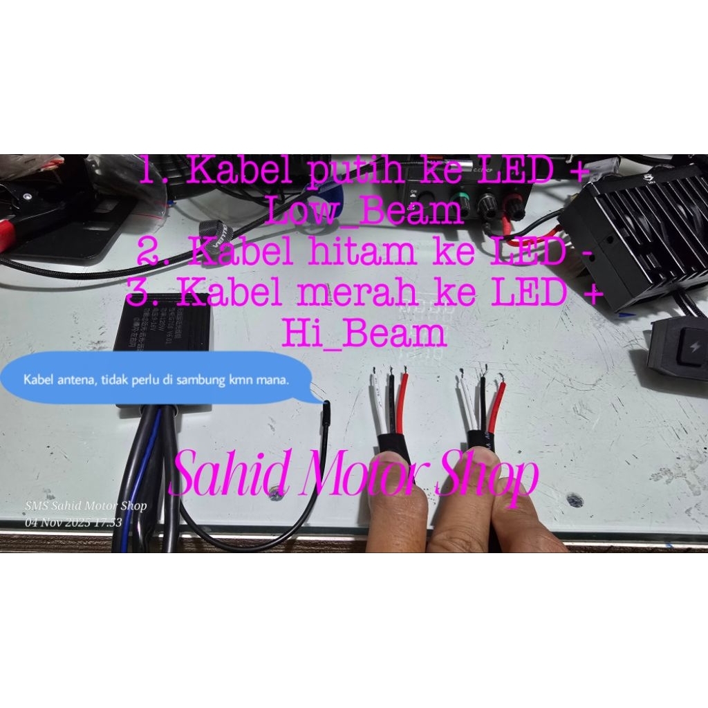 saklar remot wireless anti air water proof Motor mobil on off LED mode strobo 12v 120watt 120w relay