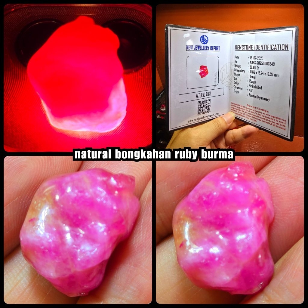 bongkahan batu ruby burma super jumbo star delima HQ