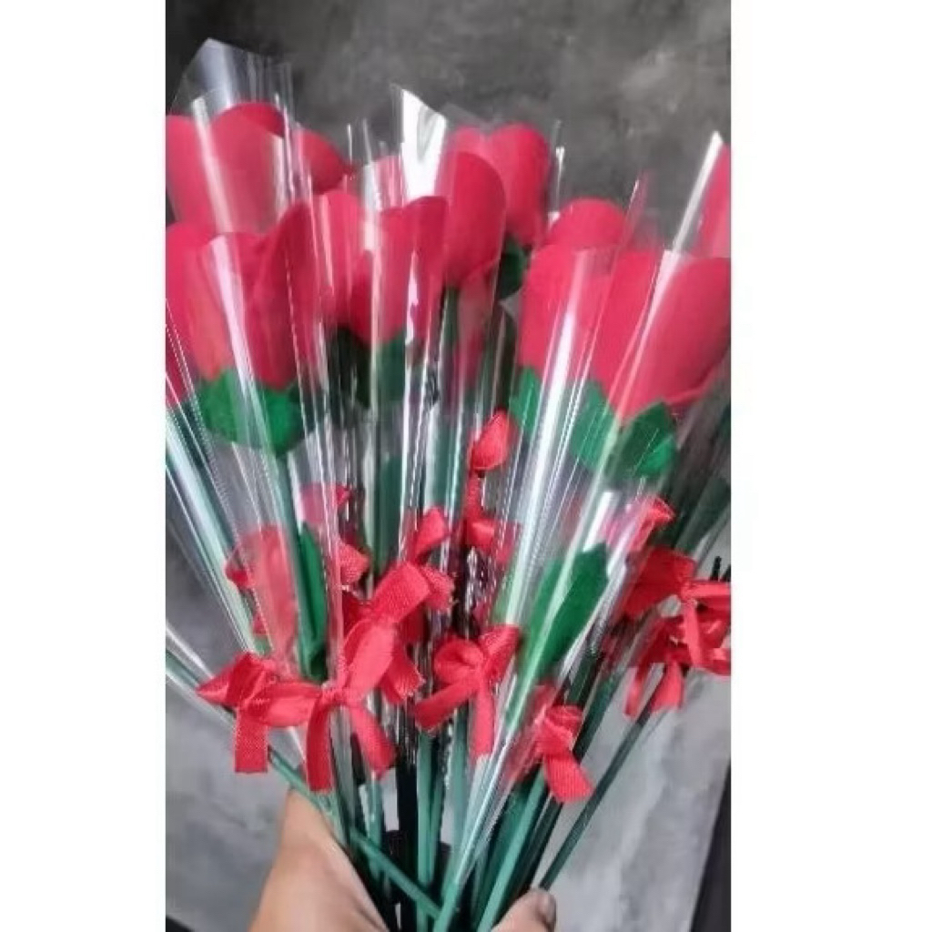 Bunga Flanel Mawar | Single Buket | Flanel Mawar