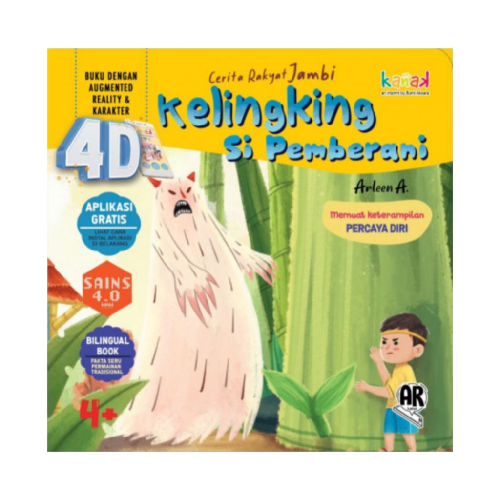 Buku Cerita Anak, Cerita Rakyat Jambi "Kelingking Si Pemberani" (4 Dimensi) -Arleen A.