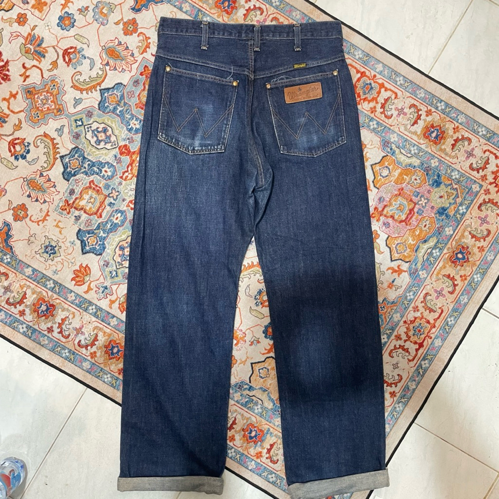 CEK DEKSRIPSI SEBELUM CO Celana Panjang Jeans Denim Pria Cowok Brand Wrangler Selvedge Reguler Fit