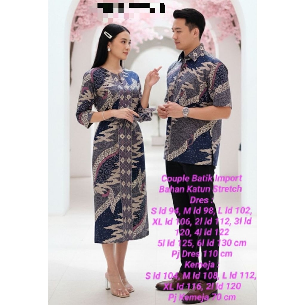 SERAGAM COUPLE PRIA WANITA KATUN STRETCH IMPORT BATIK