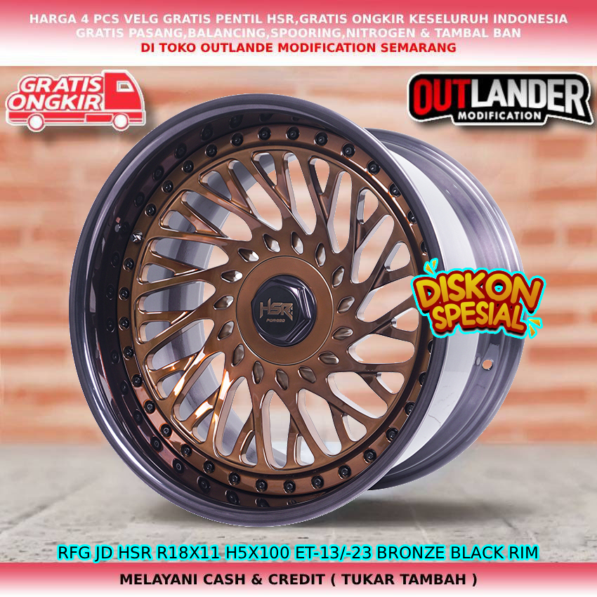 Velg racing hsr forged untuk mobil yaris cross| new veloz| new xenia| dll velg hsr forged R18