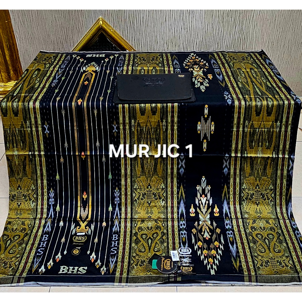 sarung bhs sge masterpiece gold dan signature full songket timbul bahan sutra sarung termahal berkua