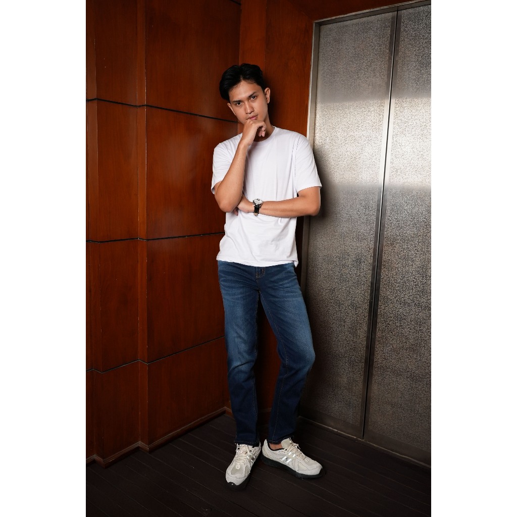 FOREX Celana Jeans Pria Biru Slim Fit DLSS4288