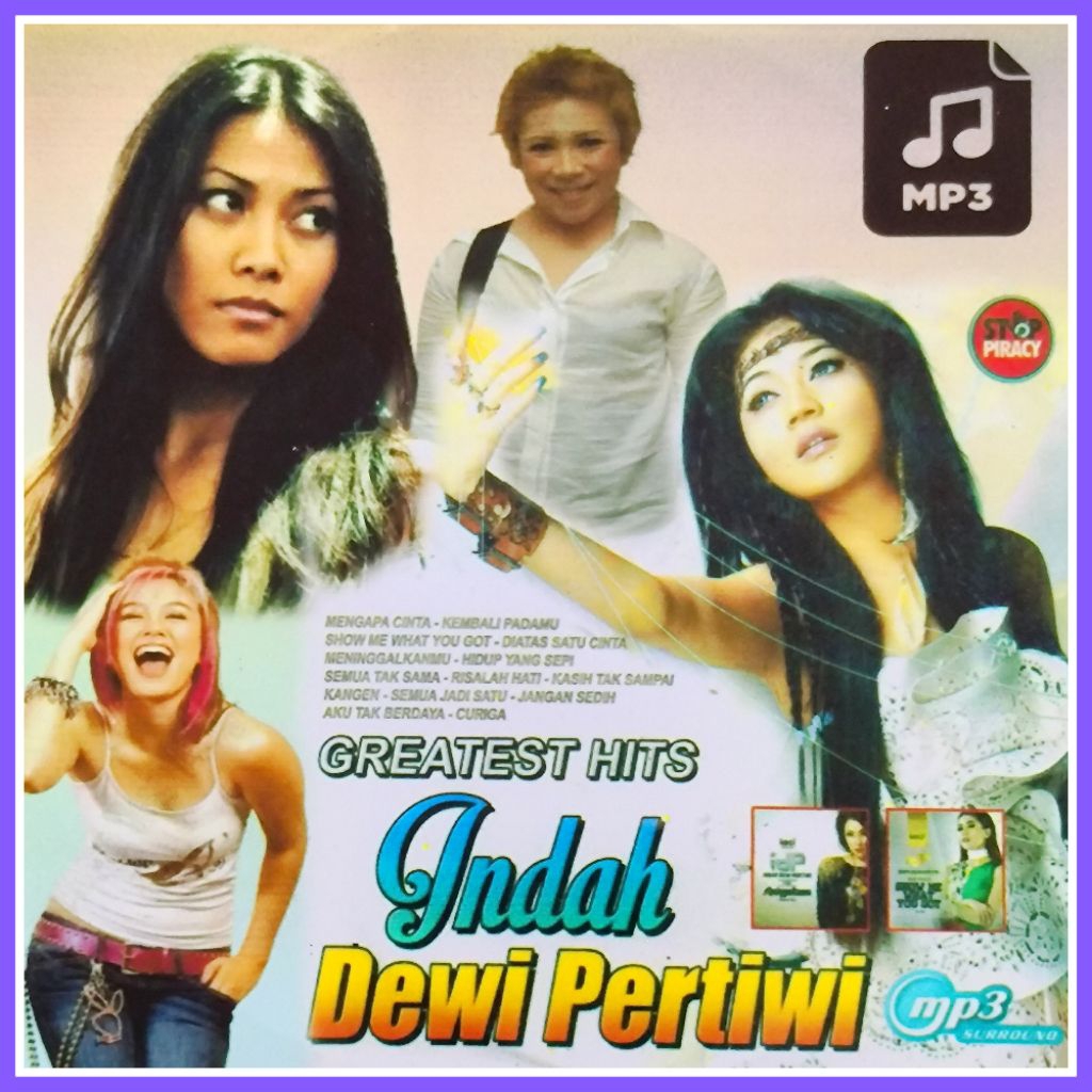 Kaset MP3 Audio 168 Lagu Pop Indo Indah Dewi Pertiwi - Anggun C Sasmi - Melly G - Agnes Monica Album