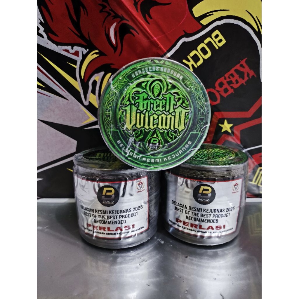 Gelasan GREEN VULCANO special KEJURNAS (PERLASI), matot 3000 yard size 0.23 bahan abu sughoi