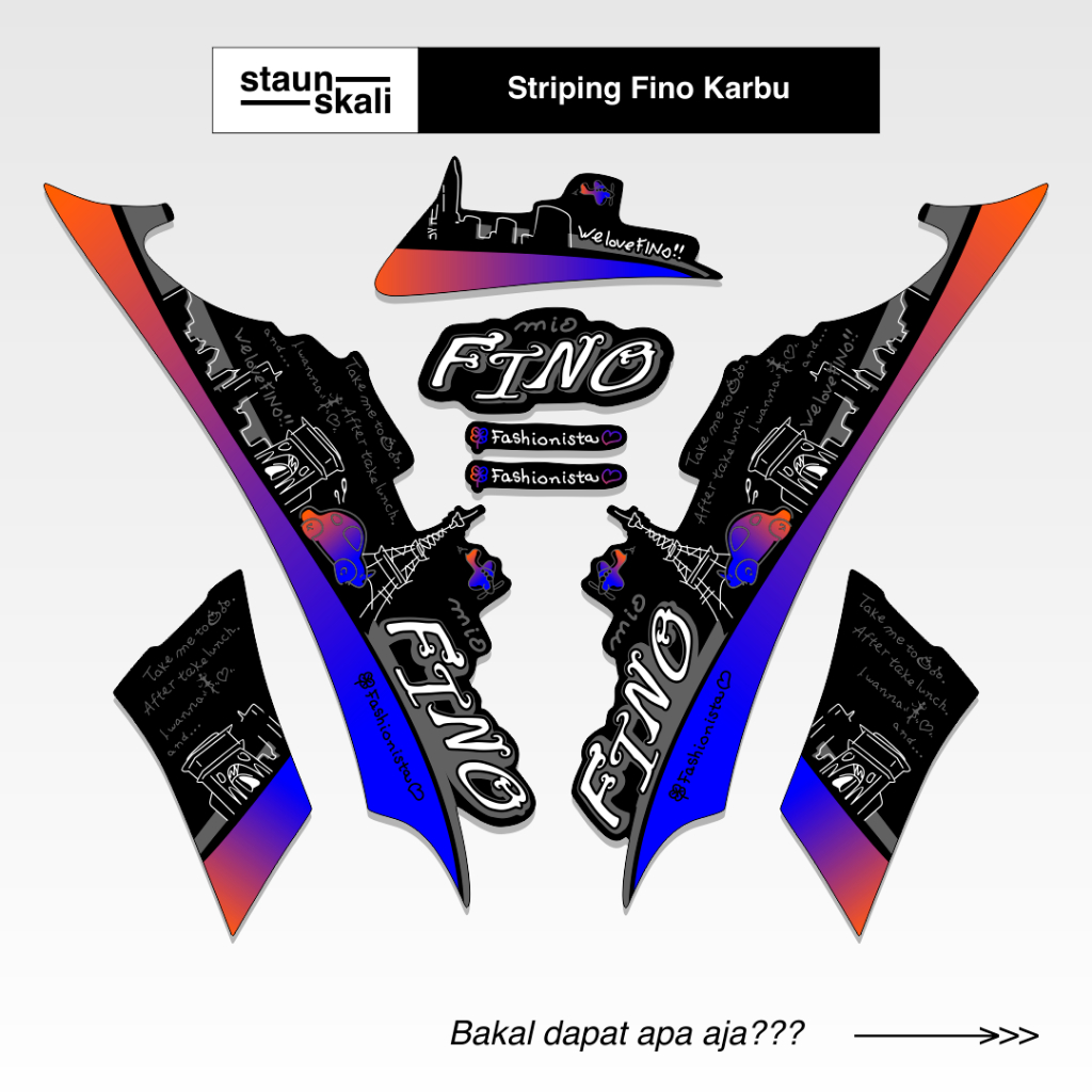 Striping Fino Karbu Variasi (7) Full Body Original