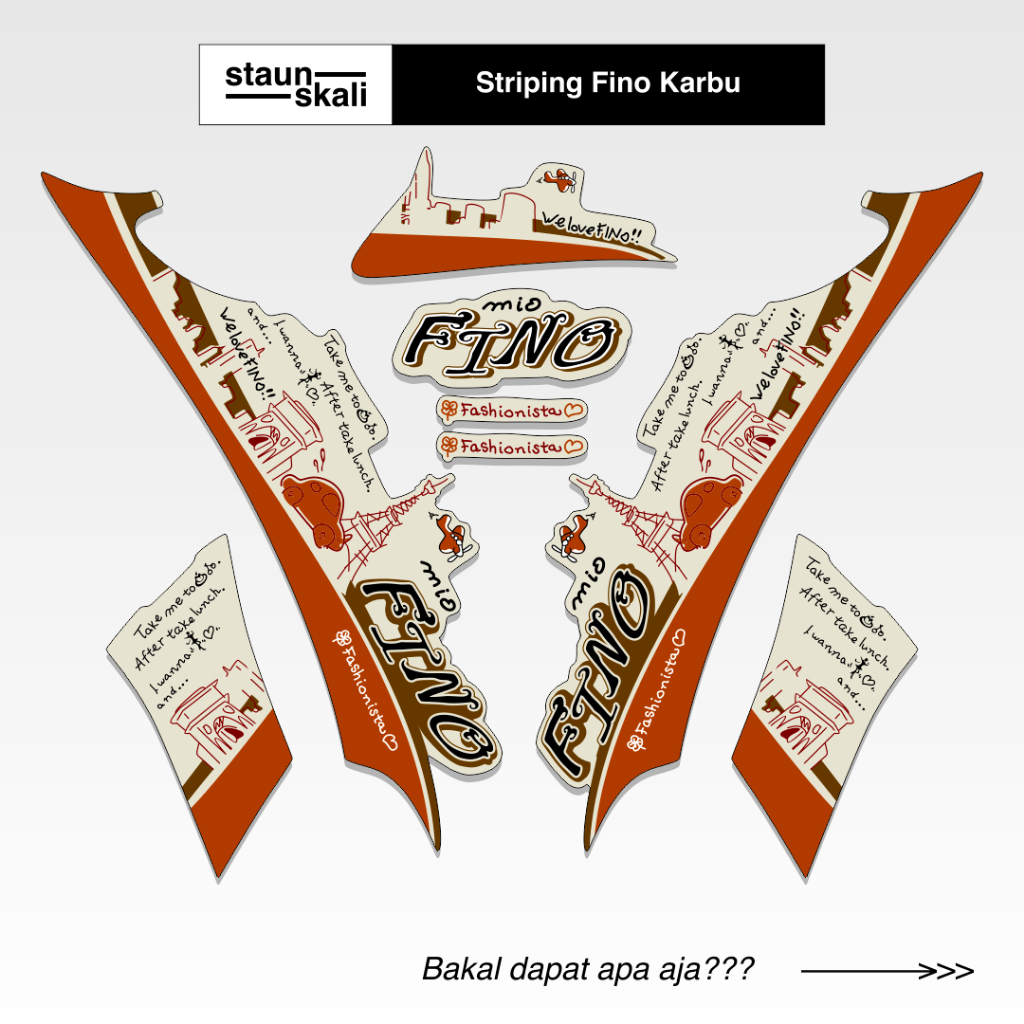 Striping Fino Karbu Variasi (10) Full Body Original