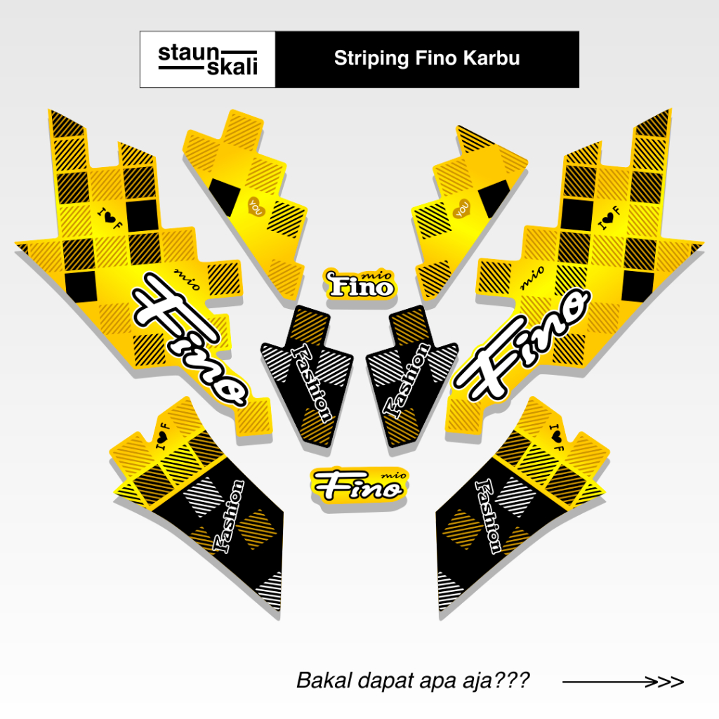 Striping Fino Karbu Variasi (21) Full Body Original