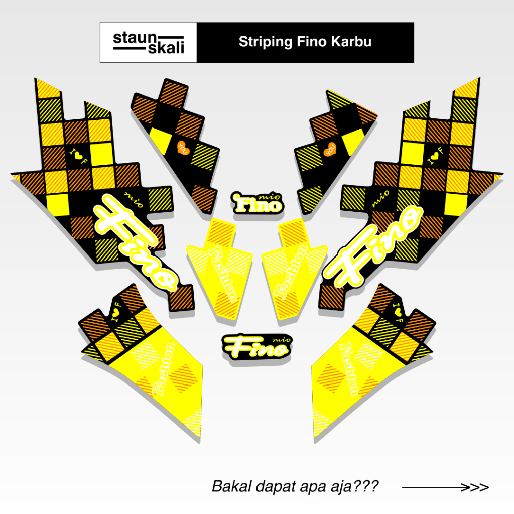 Striping Fino Karbu Variasi (23) Full Body Original