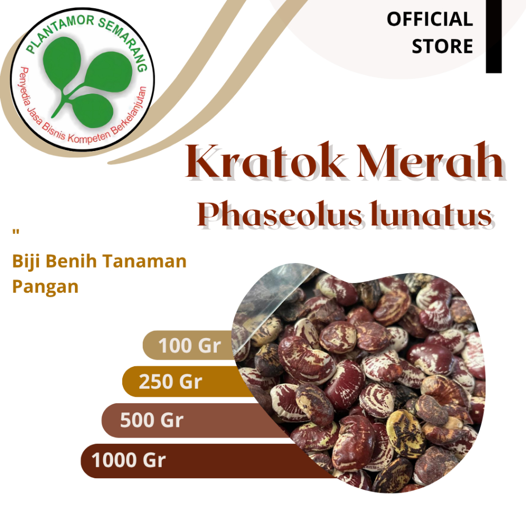 Biji Kratok Merah / Biji Tanaman Pangan / Kemasan 100 - 1000 gr