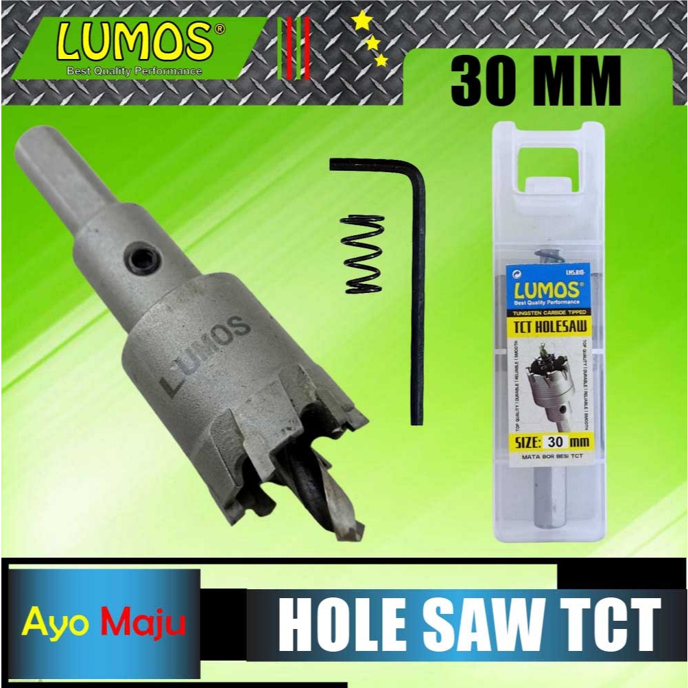Hole Saw TCT LUMOS 30mm / HoleSaw Besi 30mm / Mata Bor Besi 30 mm TCT