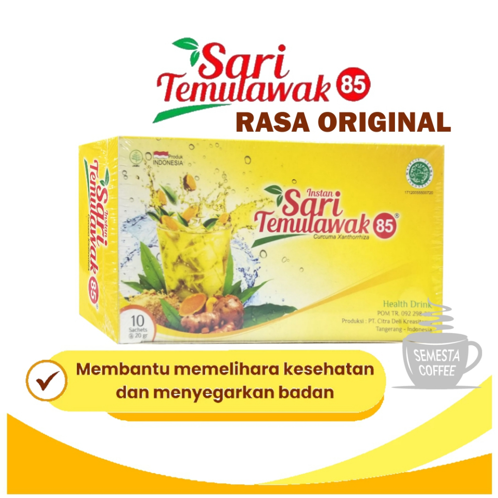 Sari Temulawak 85 Original - Minuman Serbuk Kesehatan - 10 Sachet @ 20gr
