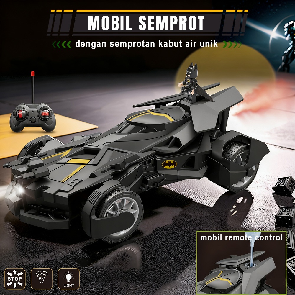 HOT DEALS TATAJOY MOBIL REMOTE CONTROL BATMAN SEMPROTAN AIR LAMPU HIGH SPEED RC CAR ANAK FORMULA