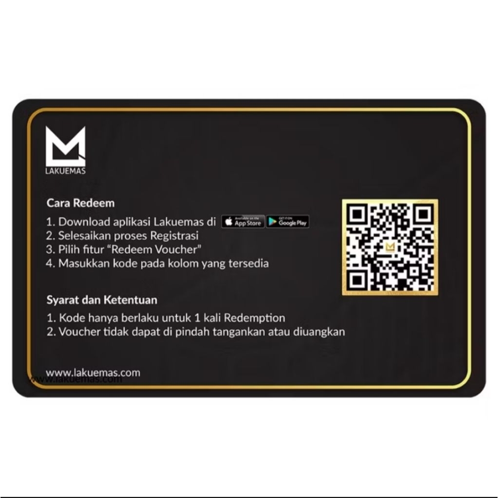 Mar LAKUEMAS - VOUCHER Emas Fisik Nominal 500 ribu