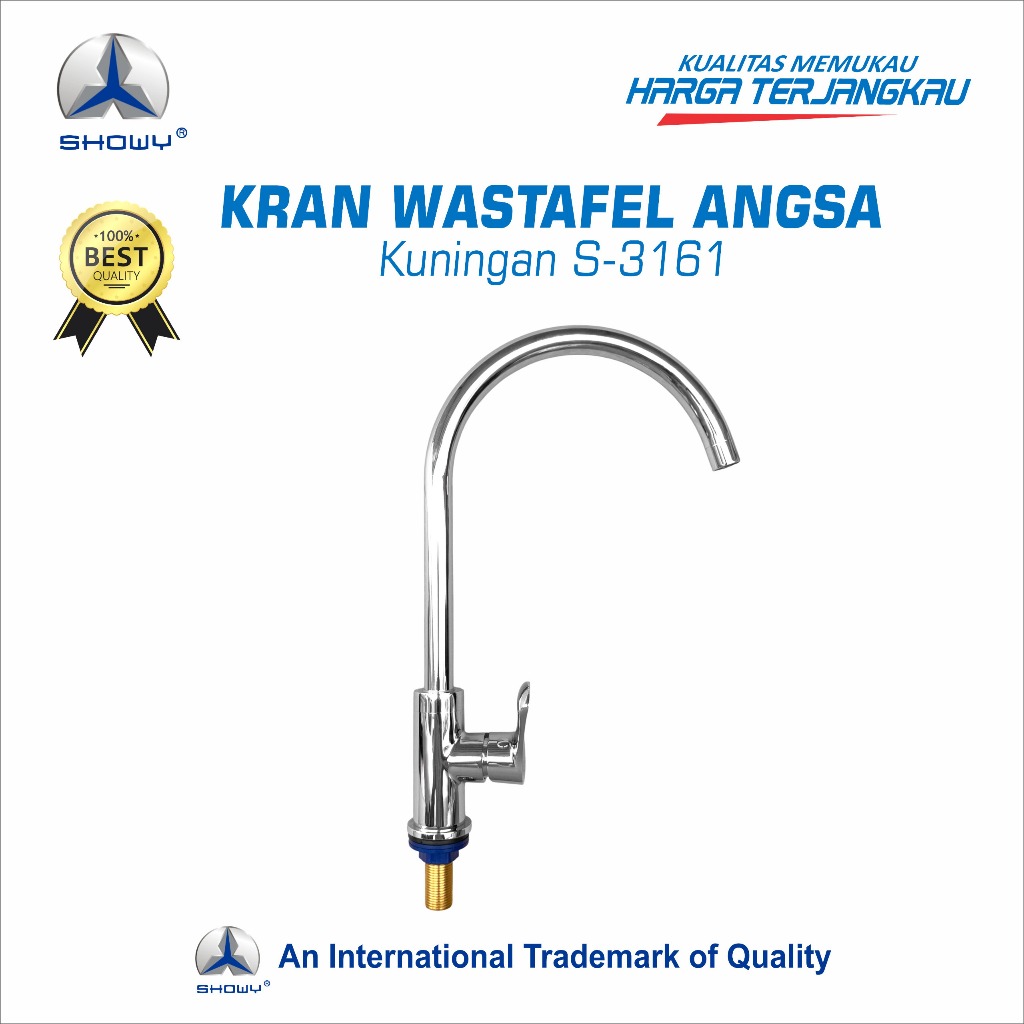 SHOWY Kran Wastafel Selang Fleksibel Kuningan S-3161