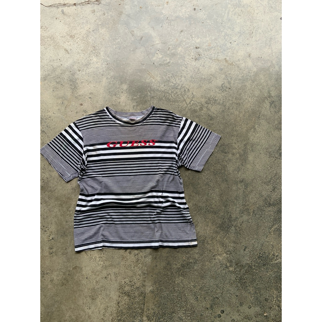 90’s Bootleg Guess Bw Stripe Tshirt