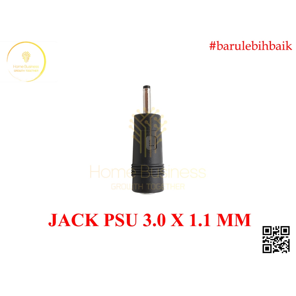 Jack PSU Konektor Adaptor Jack DC Power 5.5x2.1mm (F) ke 3.0x1.1mm (M) 5521 3.0x1.1 Converter Charge