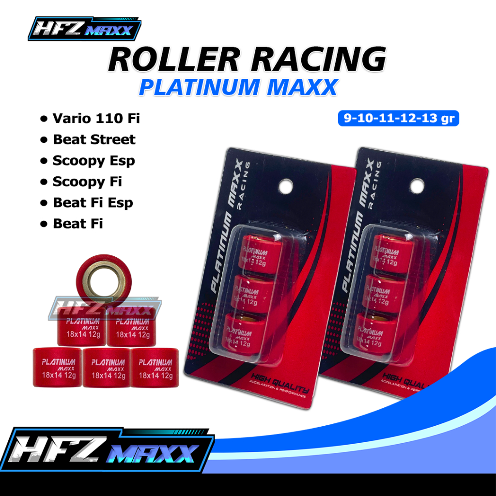 BEAT FI - Roler beat fi racing teflon roler PLATINUM Maxx scoopy beat karbu fi esp kirian cvt beat