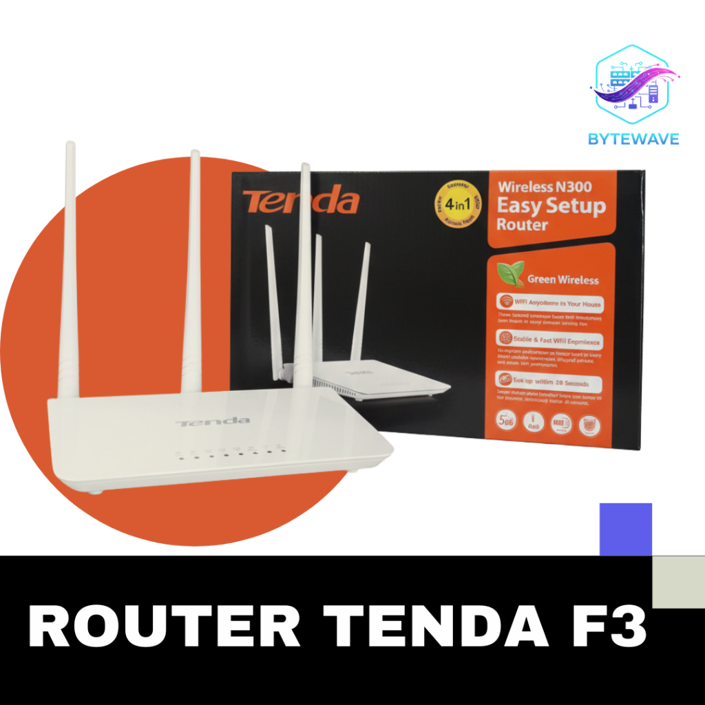 Router Tenda F3 Antena 5dBi Wireless 300Mbps
