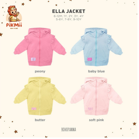 BOHOPANNA - ELLA JACKET - JAKET ANAK PEREMPUAN// PIKMII BABY KIDS