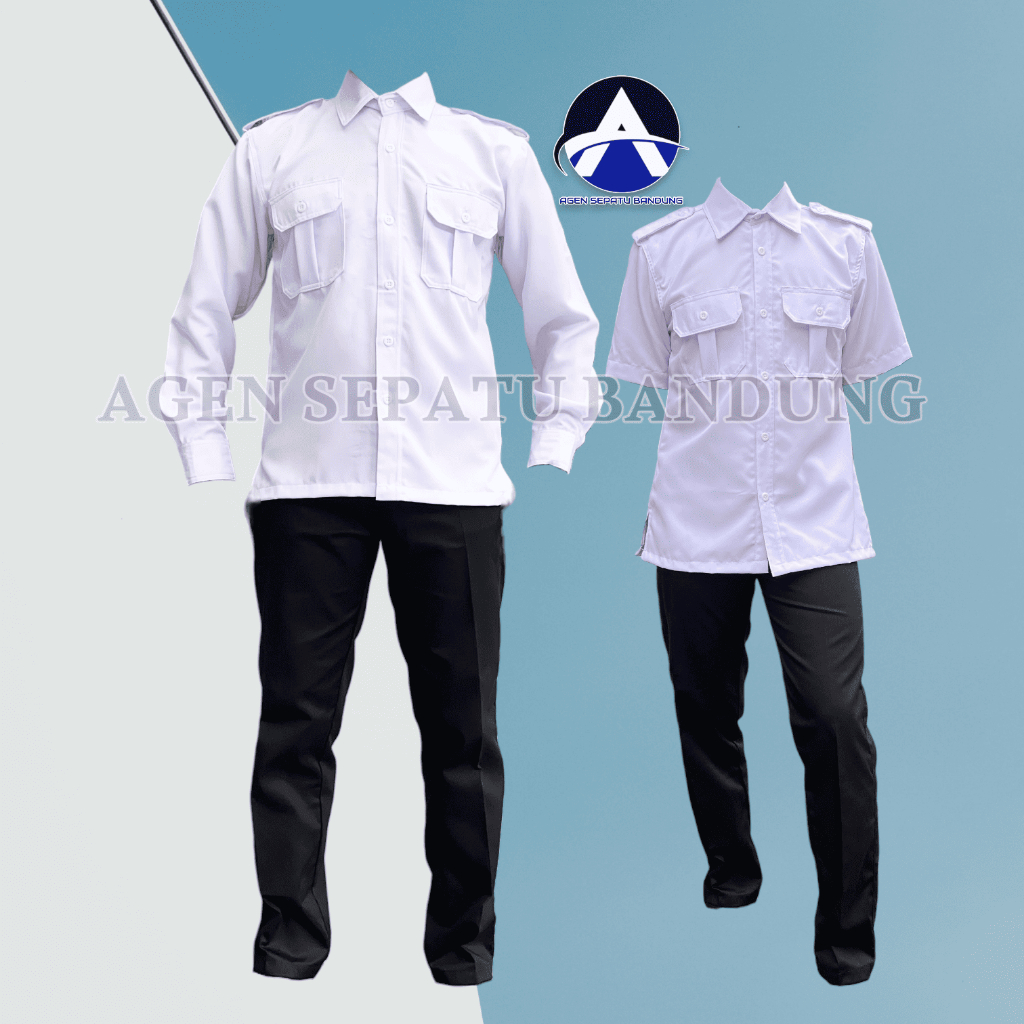 BAJU PUTIH ASN / KEMEJA PDH PUTIH LENGAN PANJANG / BAJU PUTIH POLOS / SERAGAM KANTOR FORMAL