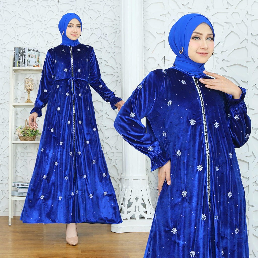 ABAYA LAYLA GAMIS ABAYA TURUKI BIANCA BAHAN BLUDRU EXCLUSIF MEWAH DAN ELEGAN