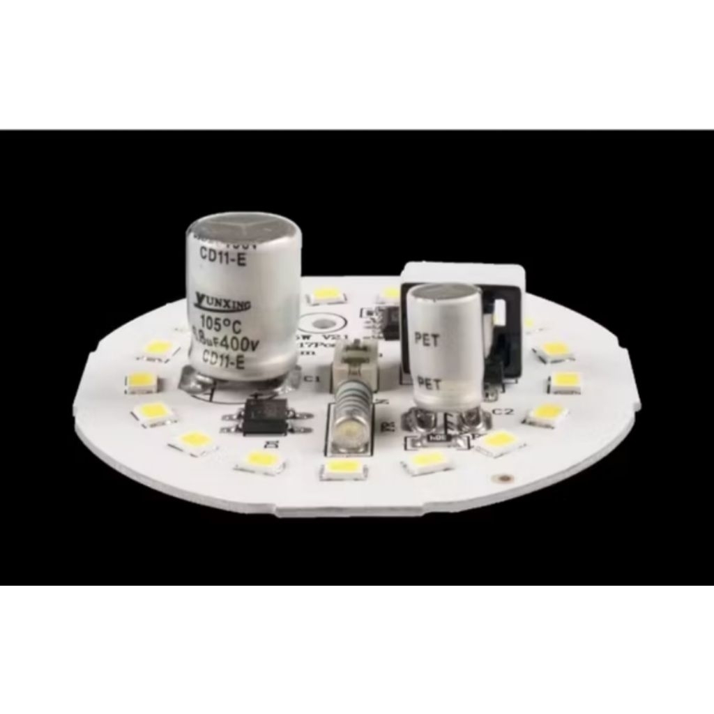 PCB lampu LED ac dob eco super 15 watt 9 volt DM52mm/ pcb led 15w 9v/ mesin lampu led 15w