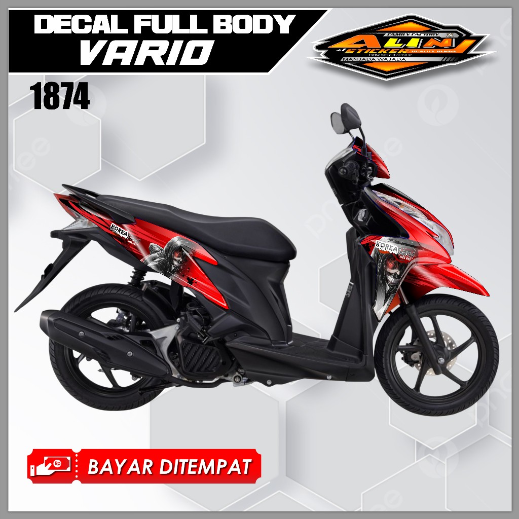 1874 Decal VARIO 125/150 LED - Stiker VARIO LED OLD List Variasi Motor STICKER VARIO 2016-2018