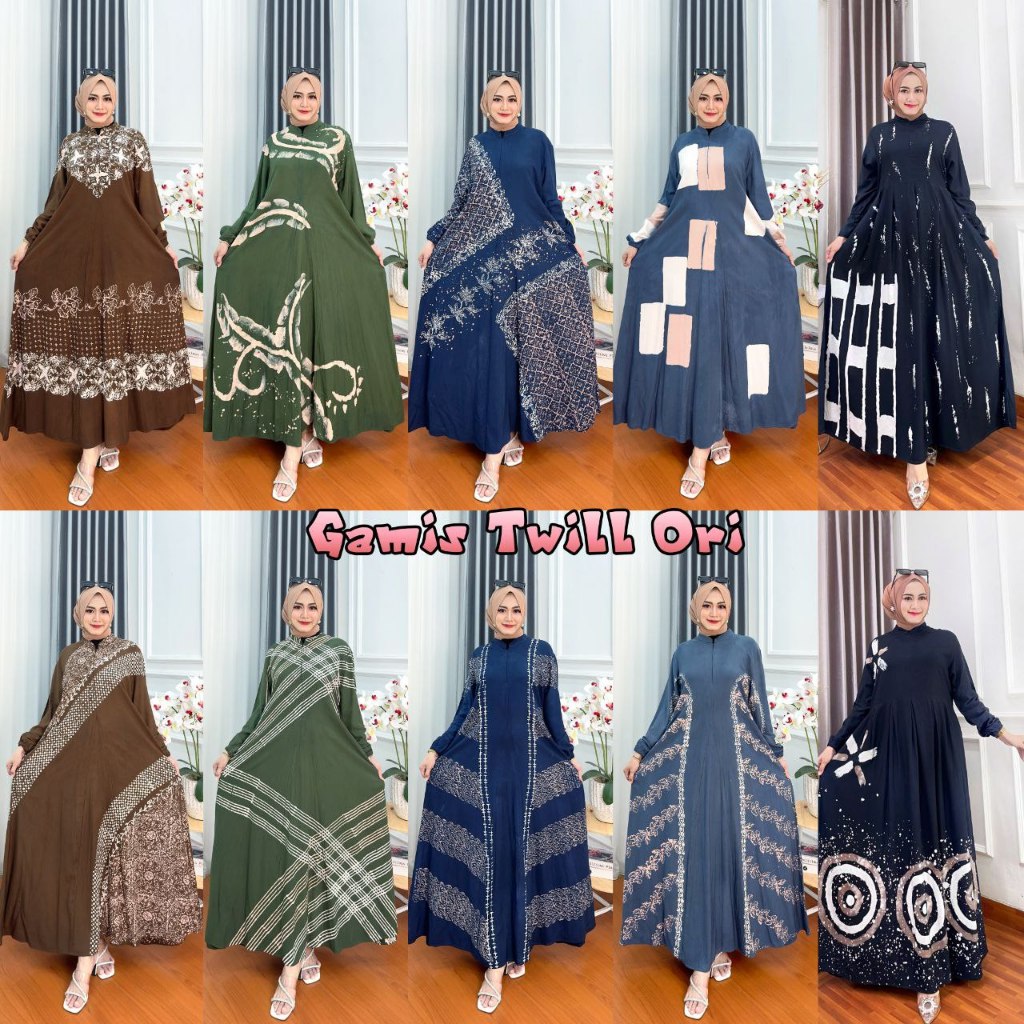 ARIEFA BATIK - (BEST SELLER) GAMIS RAYON CANDI MEKAR | GAMIS CANDI MEKAR JUMBO | GAMIS TWILL ORI | G