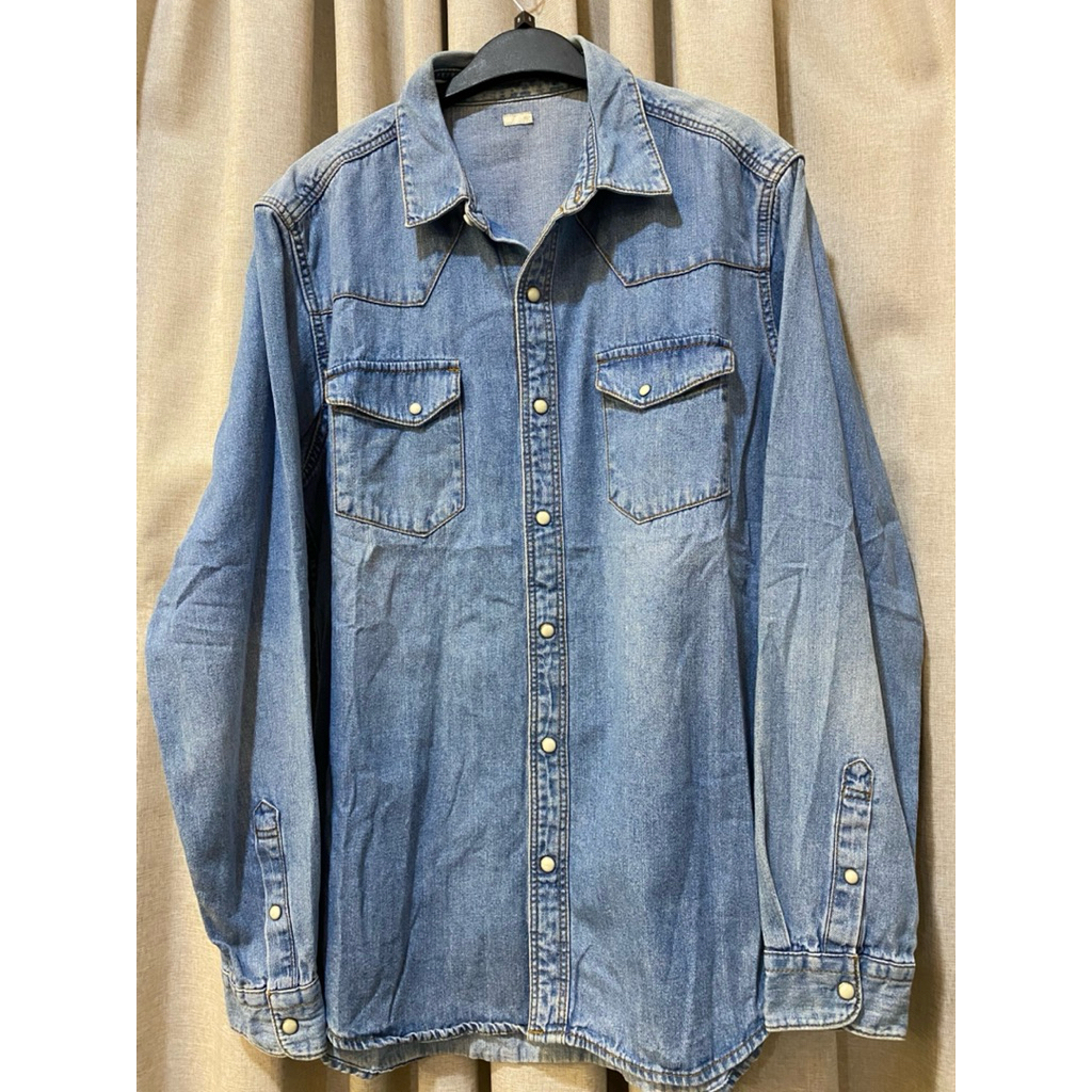 GU KEMEJA DENIM ORIGINAL UNISEX___KD 014