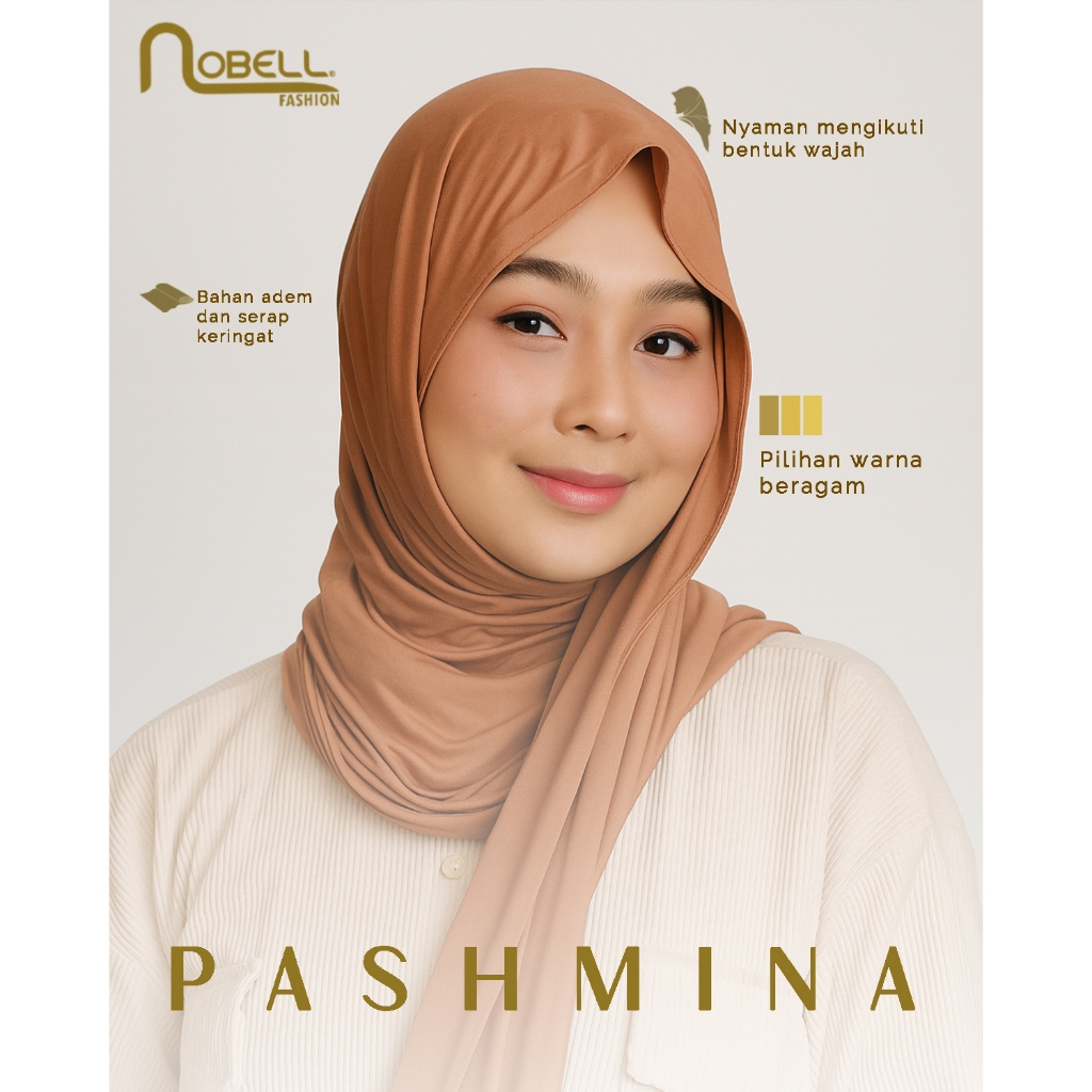 Pashmina Hijab - Nobell Fashion | Bahan Premium Jersey | Fashion Wanita Muslim